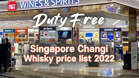 changi duty free price list.